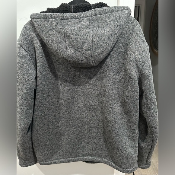 New Balance Fleece Jacket Sherpa Dark Grey - Picture 4 of 5